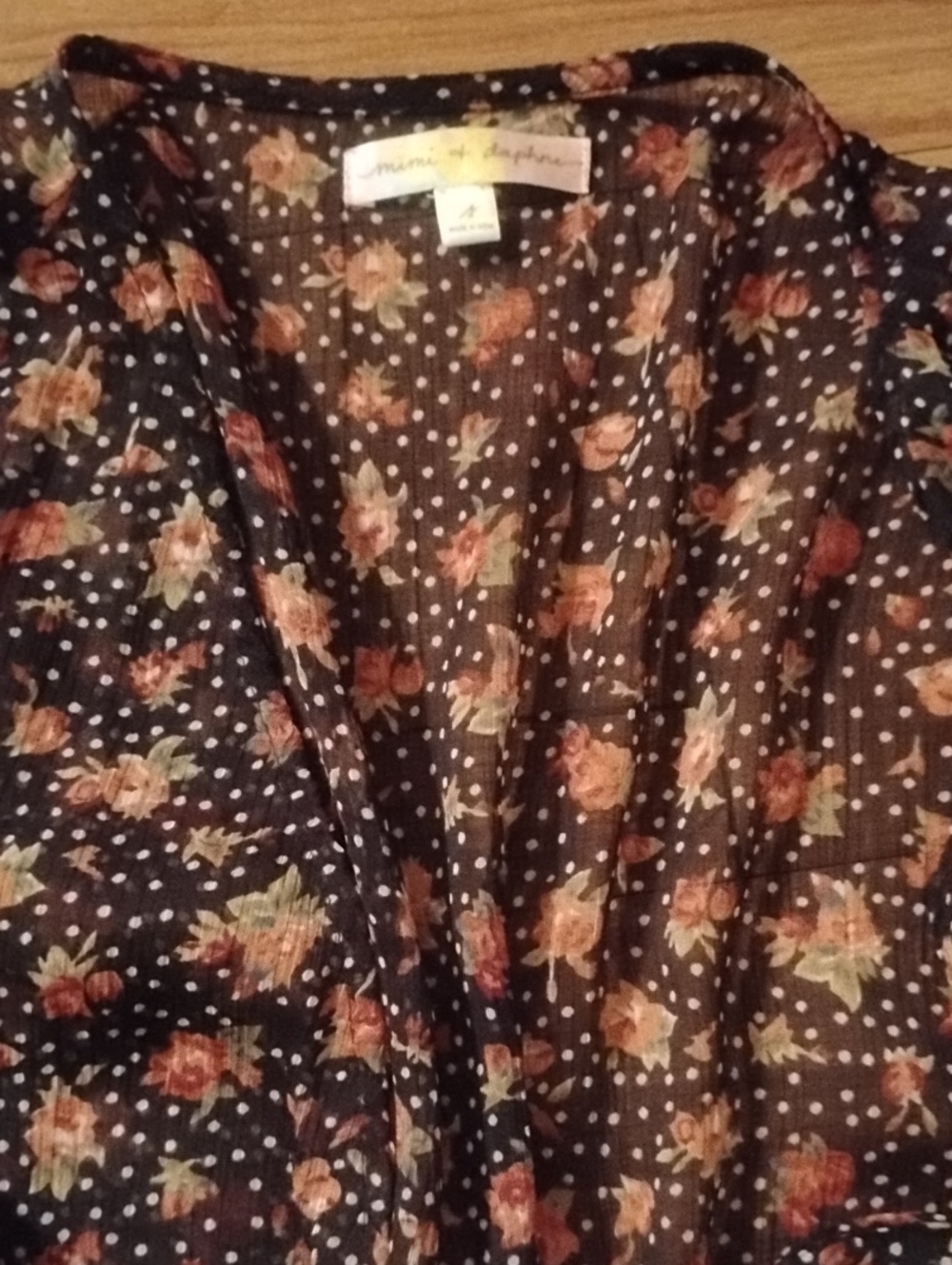 Floral High-Low Ruffle Tie Top - Picture 3 of 4